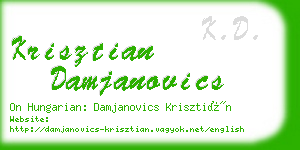 krisztian damjanovics business card